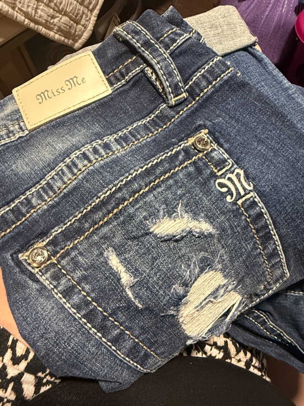 Miss Me Women's Distressed Blue Skinny Jeans